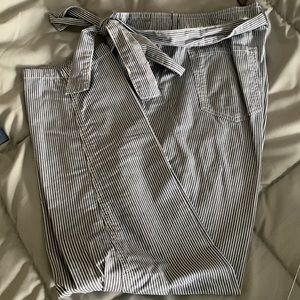 Pants striped navy and white